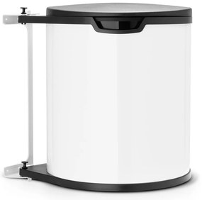 Biały stalowy kosz na śmieci do zabudowy 15 l – Brabantia