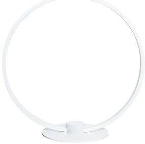 Biała owalna lampa stołowa SULION Framed