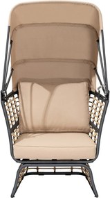 Beżowy metalowy fotel ogrodowy Paros – Garden Pleasure