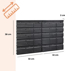 Wiszący organizer warsztatowy ORDER, 30 pudełek, 64x2x38cm, czerwona/czarna Jurhan