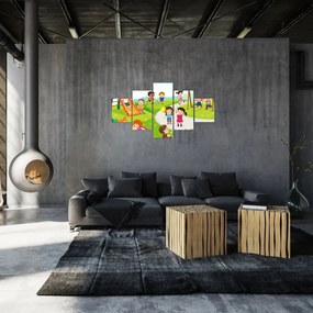 Obraz dziecięcych zabaw w piaskownicy (125x70 cm)