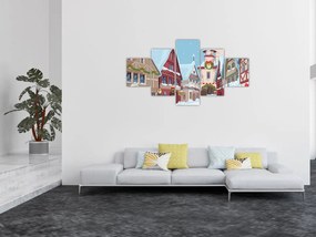 Obraz - Zimowa aleja (125x70 cm)