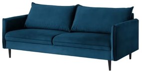 Ciemnoniebieska aksamitna sofa 203 cm Juli – Ropez