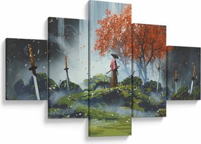 Obraz - Ilustracja przedstawiająca Ogród Mieczy (125x70 cm)