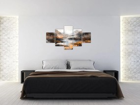 Obraz - Malowanie górskich krajobrazów (125x70 cm)
