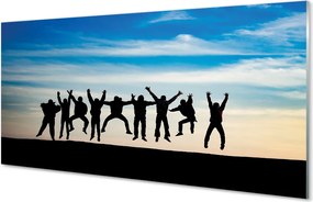 Panel nad Blat Kuchenny Ludzie na tle Nieba i Chmur