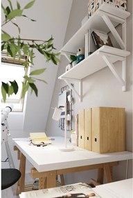 Biała metalowa lampa stołowa (wysokość 43 cm) Etna – Sollux