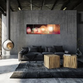 Obraz fajerwerków (170x50 cm)