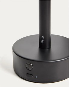 Czarna metalowa lampa stołowa LED (wysokość 30 cm) Bow – Kave Home