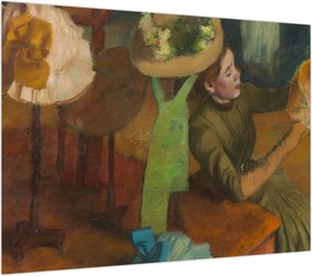 Obraz na szkle - Edgar Degas, The Millinery Shop, reprodukcje (70x50 cm)