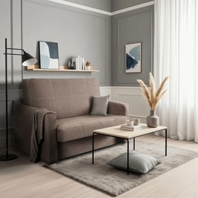 Fotel do Spania MILAN 2 Rozkładany Dwuosobowy Beżowy Nowoczesny