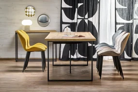 Krzesło tapicerowane K538 VELVET szare HALMAR