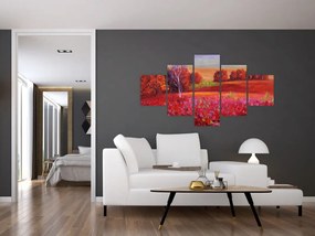Obraz czerwonego krajobrazu (125x70 cm)