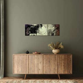 Obraz - Księżyc w pełni nad powierzchnią (z zegarem) (90x30 cm)