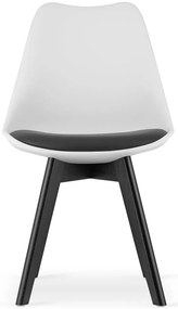 Biało czarne krzesło kuchenne - Ares 4X