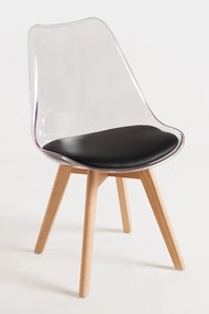 Przezroczyste siedzisko krzesa Synk