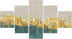 Obraz - Tekstura ze złotą dekoracją (125x70 cm)