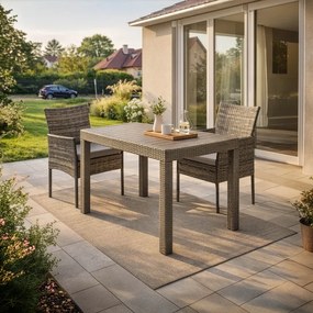 Stół Ogrodowy Prostokątny FARGO Brązowy Technorattan