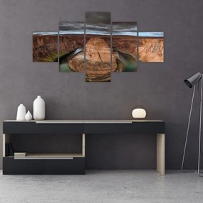 Obraz jeziora na klifie (125x70 cm)