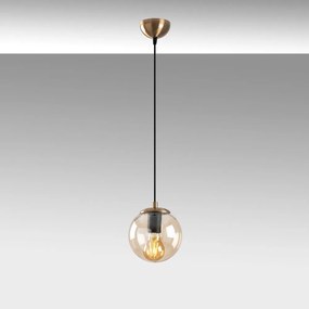 Lampa wisząca w kolorze złota ze szklanym kloszem ø 15 cm Efe – Opviq lights