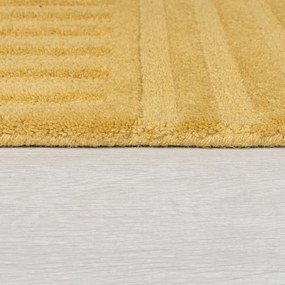 Żółty dywan wełniany Flair Rugs Zen Garden, 120x170 cm