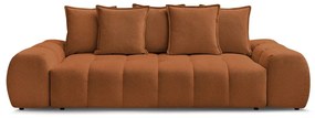 Sofa z tkaniny szenilowej w kolorze terakoty 278 cm Everest – Bobochic Paris