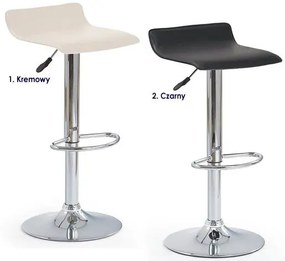 Czarny hoker obrotowy Bauhus N8-L19