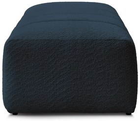 Ciemnoniebieski podnóżek z materiału bouclé Annecy – Bobochic Paris