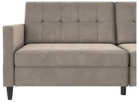 Beżowa aksamitna sofa 203 cm Hartford – Støraa