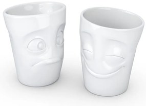 Zestaw 2 białych kubków z porcelany 58products