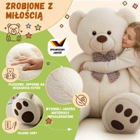 Duży pluszowy miś BENY, 100cm, kremowa Monzana