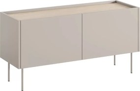 Szafka RTV Desin 120 cm z metalowymi nogami - kaszmir / dąb nagano