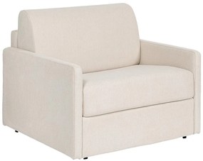 Fotel rozkładany typu express z beżową tapicerką - Materac 14 cm - CALIFE