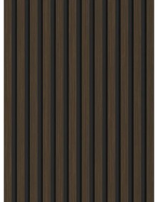 Mexen Lam-B lamele ścienne 275 x 30 cm, płyta HDF 4 mm, fornir techniczny, Orzech Palony - S100-275307-3015-024