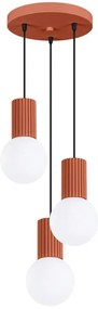 Czerwona ryflowana lampa wisząca S2-L32