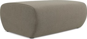 Pufa - z tkaniny strukturalnej - ciemny beż - NANEA