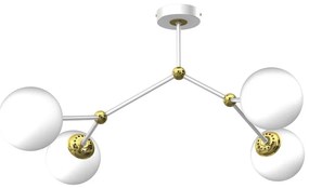 Żyrandol natynkowy JOY 4xE14/40W/230V biały/złoty