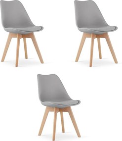 Krzesło Valora RIKX w kolorze szarym, ergonomiczne, do salonu x3