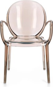 Jasnobrązowe plastikowe krzesło ogrodowe Camilla – Bizzotto