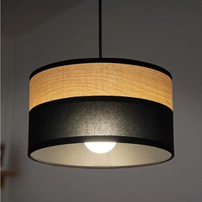 Lampa wisząca ALBA na lince 1xE27/15W/230V śr. 25 cm czarna/brązowa