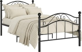 Metalowe czarne łóżko w stylu loftowym 100x200 cm Z9-N06