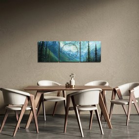 Obraz - Krajobraz z nutą Van Gogha (z zegarem) (90x30 cm)