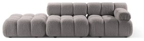 Jasnoszara sofa modułowa z materiału bouclé 288 cm Bellis – Micadoni