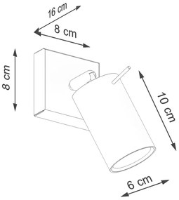 Beżowy loftowy kinkiet ścienny - M062-Mepo