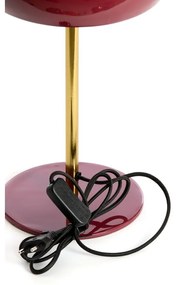 Bordowa lampa stołowa z metalowym kloszem (wysokość 40 cm) Surin – Light &amp; Living
