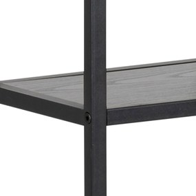 Czarny regał ścienny w dekorze jesionu 75x91 cm Seaford – Actona