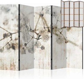 Parawan pokojowy 5-częściowy 225x172 Jednostronny dekoracyjny vintage shabby chic Kremowy Postarzane Kwiaty Wiśni