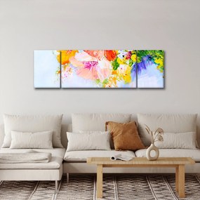 Obraz - Kwiaty, malarstwo (170x50 cm)