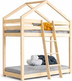 Piętrowe łóżko domek dla dzieci P8-K39