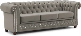 Szara aksamitna rozkładana sofa 203 cm York Blik – Ropez
